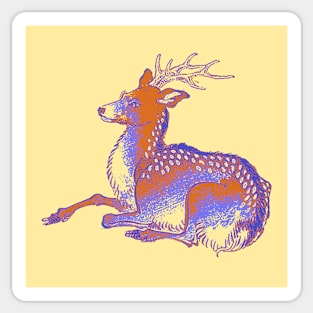 Splatter Art Deer Sticker